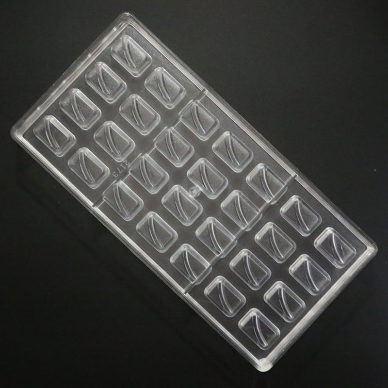 GRAINRAIN Polycarbonate Chocolate Mold DIY Candy Mould Clear Hard Plastic Bakeware Pastry Tools Rectangle Shaped - Image 3
